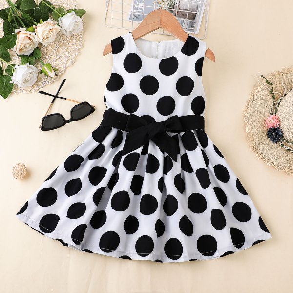 Baby girl black and white polka dot outlet dress