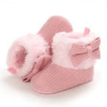 Baby Bow Decor Fluffy Boots